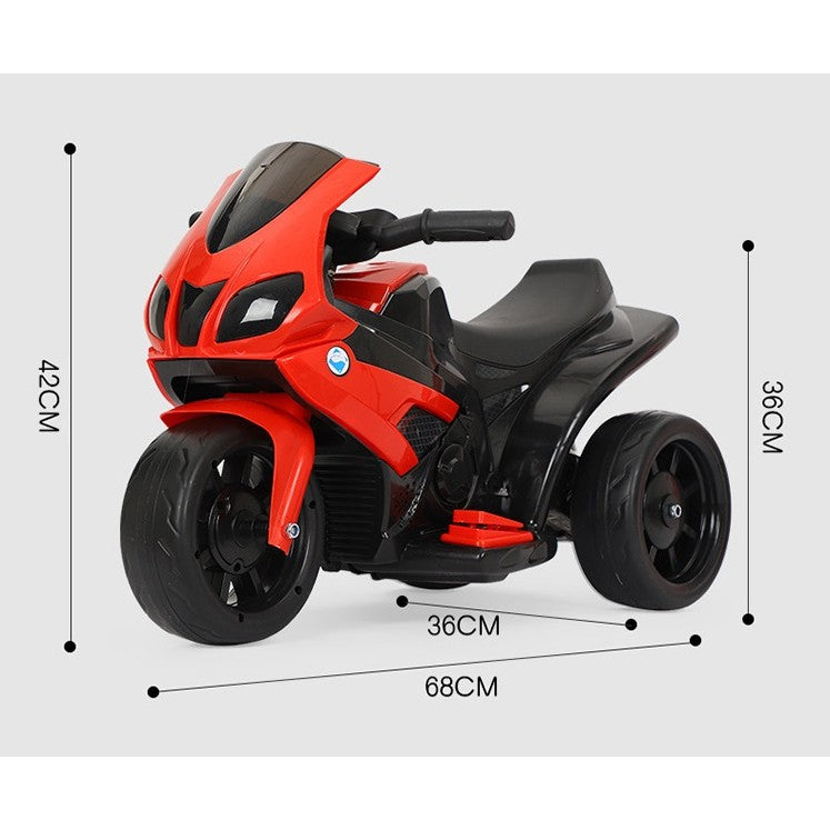 Motocicleta Electrica Flippy, cu Acumulator, cu Sistem Anti-Rasturnare, Sistem de Lumini si Sunet, 1-4 Ani, 42 x 68 x