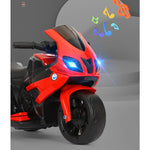 Motocicleta Electrica Flippy, cu Acumulator, cu Sistem Anti-Rasturnare, Sistem de Lumini si Sunet, 1-4 Ani, 42 x 68 x