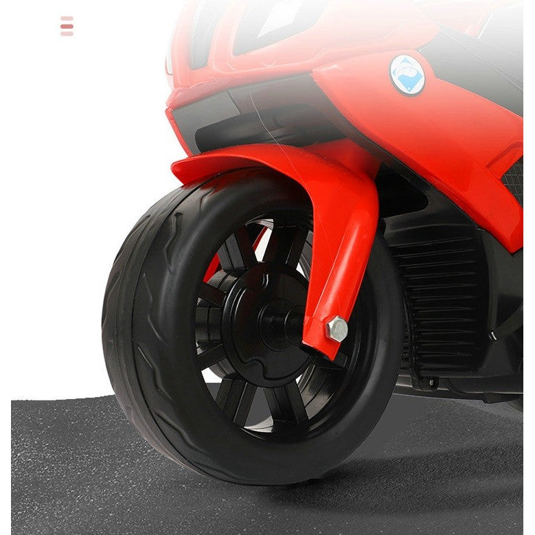 Motocicleta Electrica Flippy, cu Acumulator, cu Sistem Anti-Rasturnare, Sistem de Lumini si Sunet, 1-4 Ani, 42 x 68 x