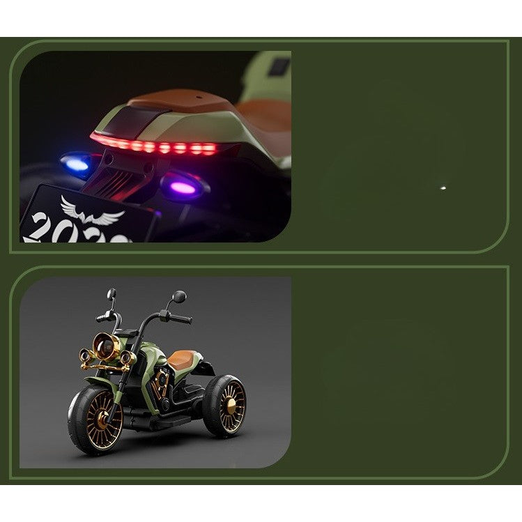 Motocicleta Electrica Flippy, cu Acumulator, Bluetooth, Sistem Anti-Rasturnare, Sistem de Lumini si Sunet, 1-8 Ani, 93