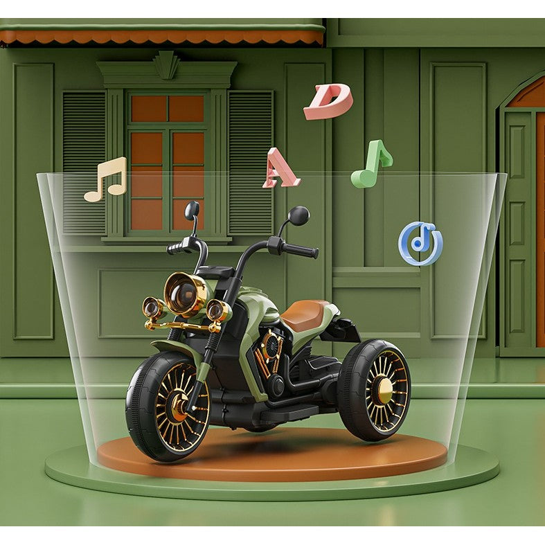 Motocicleta Electrica Flippy, cu Acumulator, Bluetooth, Sistem Anti-Rasturnare, Sistem de Lumini si Sunet, 1-8 Ani, 93
