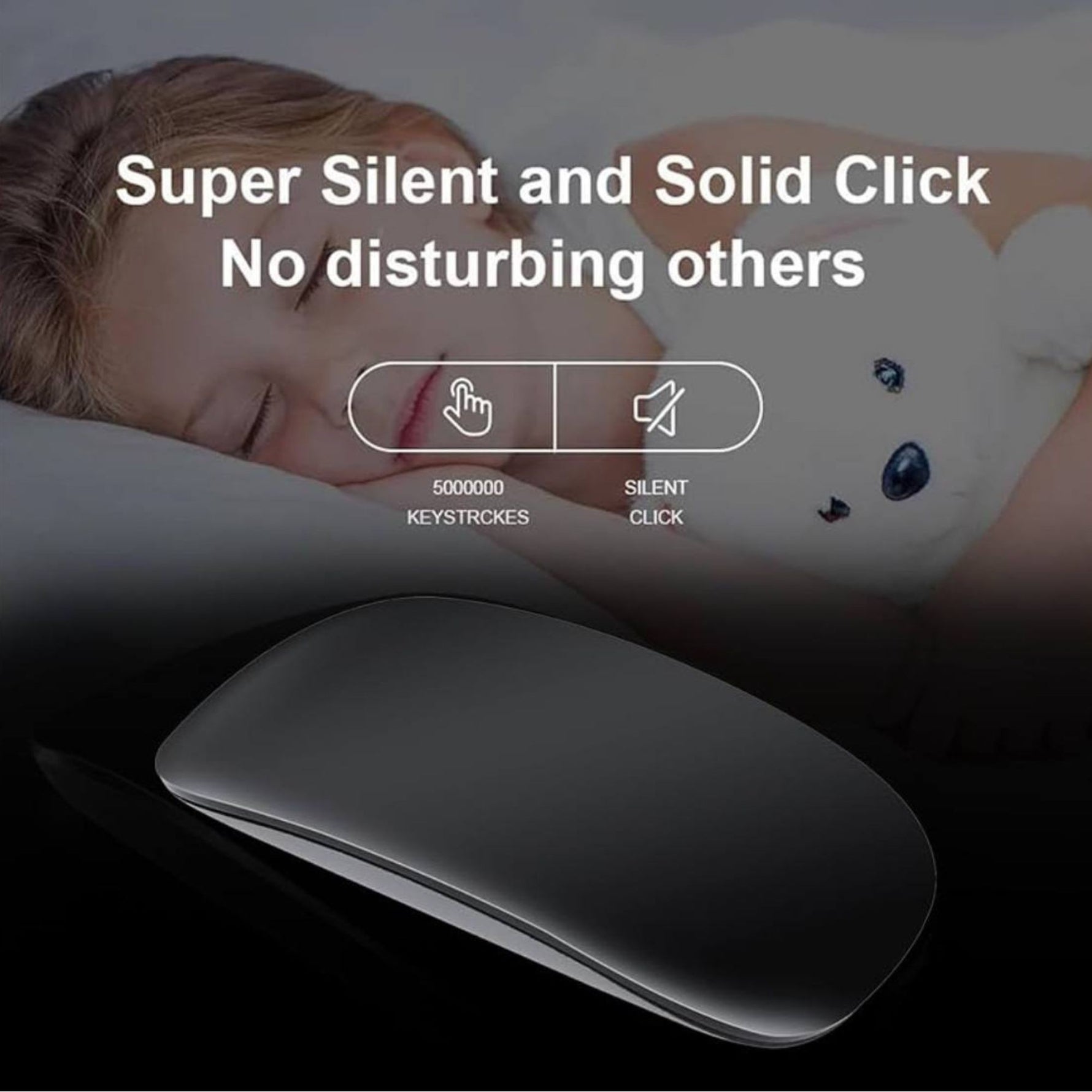 Mouse Wireless cu Gesturi, FLIPPY, Bluetooth + 2.4GHz, Reincarcabil USB, Ultra Subtire, 1600 DPI, Silentios, Design