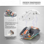 Mouse Wireless, Flippy, Dual Bluetooth, 2.4 GHz, Multi Device, USB-C, 4 Niveluri DPI 800-2400, Reincarcabil, Iluminare