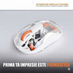 Mouse Wireless, Flippy, Dual Bluetooth, 2.4 GHz, Multi Device, USB-C, 4 Niveluri DPI 800-2400, Reincarcabil, Iluminare