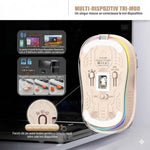 Mouse Wireless, Flippy, Dual Bluetooth, 2.4 GHz, Multi Device, USB-C, 4 Niveluri DPI 800-2400, Reincarcabil, Iluminare