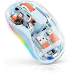 Mouse Wireless, Flippy, Dual Bluetooth, 2.4 GHz, Multi Device, USB-C, 4 Niveluri DPI 800-2400, Reincarcabil, Iluminare