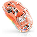 Mouse Wireless, Flippy, Dual Bluetooth, 2.4 GHz, Multi Device, USB-C, 4 Niveluri DPI 800-2400, Reincarcabil, Iluminare