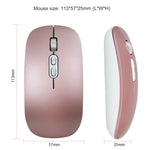 Mouse Wireless Reincarcabil, Flippy, Compatibil Windows/macOS, Bluetooth 5.1 + 2.4GHz, Silentios, DPI 800/1200/1600,