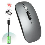 Mouse Wireless Reincarcabil, Flippy, Compatibil Windows/macOS, Bluetooth 5.1 + 2.4GHz, Silentios, DPI 800/1200/1600,