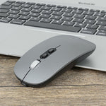 Mouse Wireless Reincarcabil, Flippy, Compatibil Windows/macOS, Bluetooth 5.1 + 2.4GHz, Silentios, DPI 800/1200/1600,
