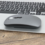 Mouse Wireless Reincarcabil, Flippy, Compatibil Windows/macOS, Bluetooth 5.1 + 2.4GHz, Silentios, DPI 800/1200/1600,