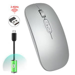Mouse Wireless Reincarcabil, Flippy, Compatibil Windows/macOS, Bluetooth 5.1 + 2.4GHz, Silentios, DPI 800/1200/1600,