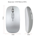 Mouse Wireless Reincarcabil, Flippy, Compatibil Windows/macOS, Bluetooth 5.1 + 2.4GHz, Silentios, DPI 800/1200/1600,
