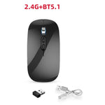 Mouse Wireless Reincarcabil, Flippy, Compatibil Windows/macOS, Bluetooth 5.1 + 2.4GHz, Silentios, DPI 800/1200/1600,