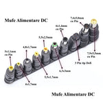 Mufa adaptoare alimentare DC 2.1x5.5 mm mama la 5.5x2.5 mm tata