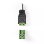 Mufa alimentare tata DC 2.1x5.5mm bloc terminal cu surub pt CCTV