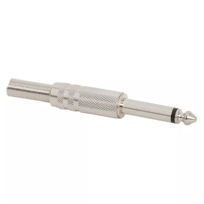 Mufa JACK 6.3 mm mono tata cu protectie cablu