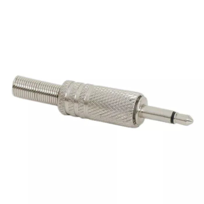 Mufa tata Jack Mono 3.5 mm metal cu protectie cablu