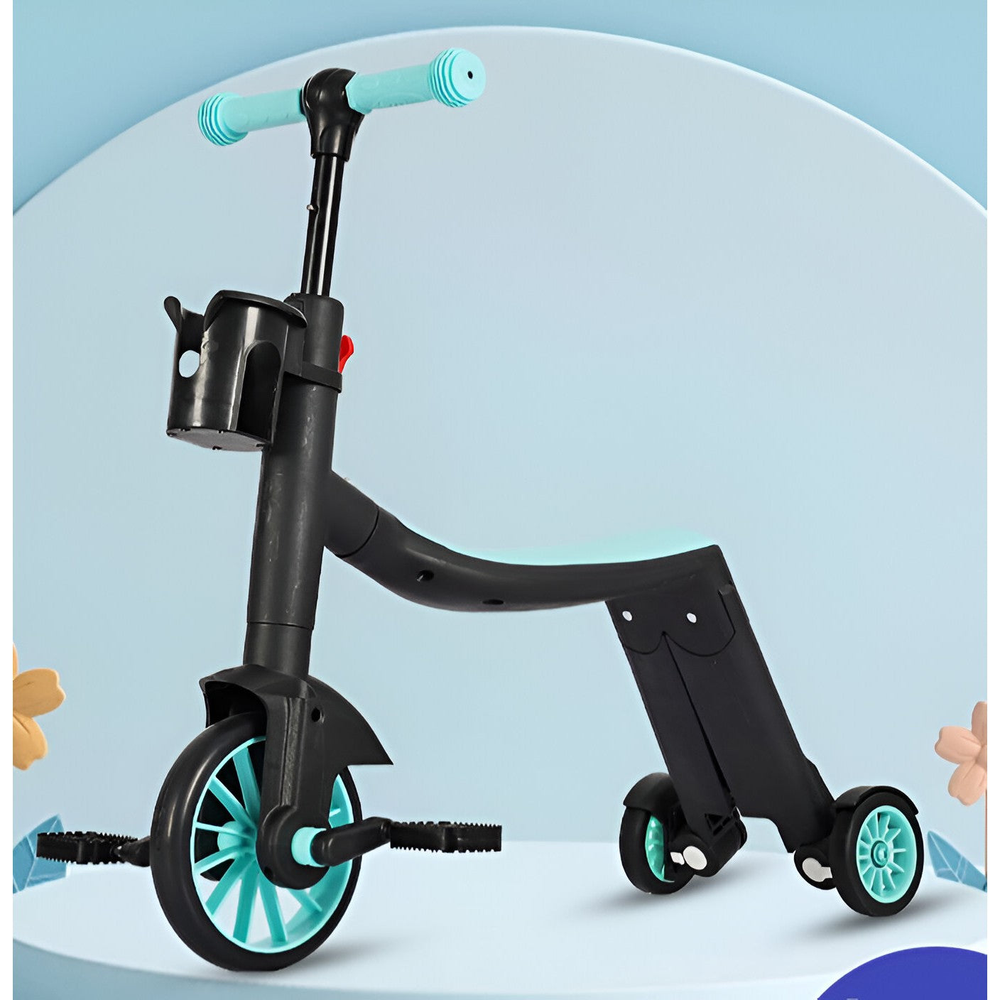 Bicicleta 8 in 1, Flippy, Transformabila, Multifunctionala, Reglare Inaltime, cu Maner de Impingere Detasabil,