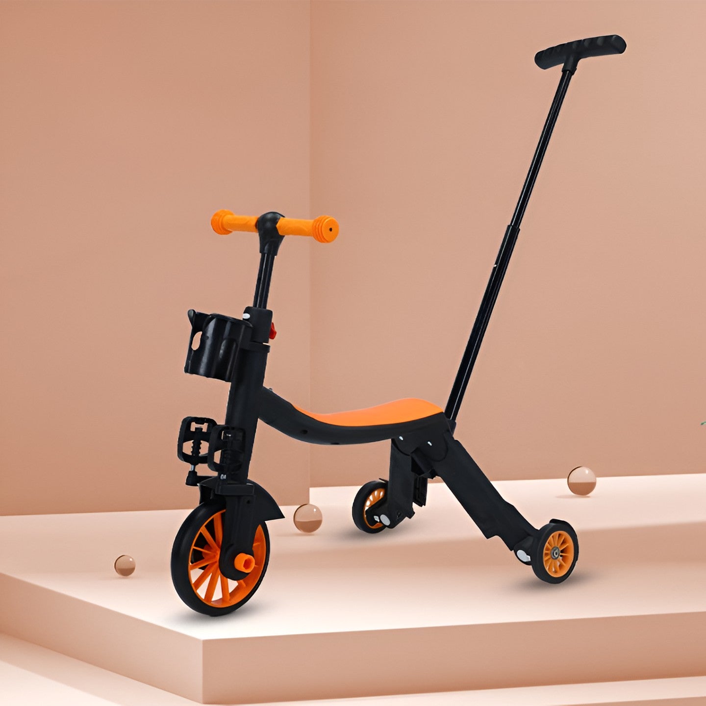 Bicicleta 8 in 1, Flippy, Transformabila, Multifunctionala, Reglare Inaltime, cu Maner de Impingere Detasabil,