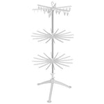 Uscator de Rufe Vertical, Flippy, 3 Niveluri, Pliabil, din ABS+PP+Otel Inoxidabil, Rotire 360 Grade, 178.7 x 75 cm, Alb
