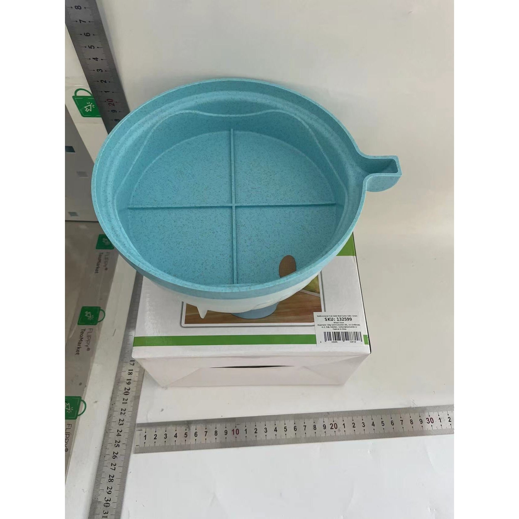 Bol Feliator pentru Salata, Flippy, Castron Multifunctional pentru Legume si Fructe, pentru Spalat si Taiat Legumele,