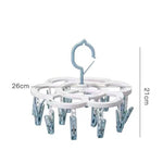 Uscator de Rufe Suspendat Flippy, cu 16 Carlige, Rotire 360 Grade, Mateiral Plastic, Usor de Depozitat,