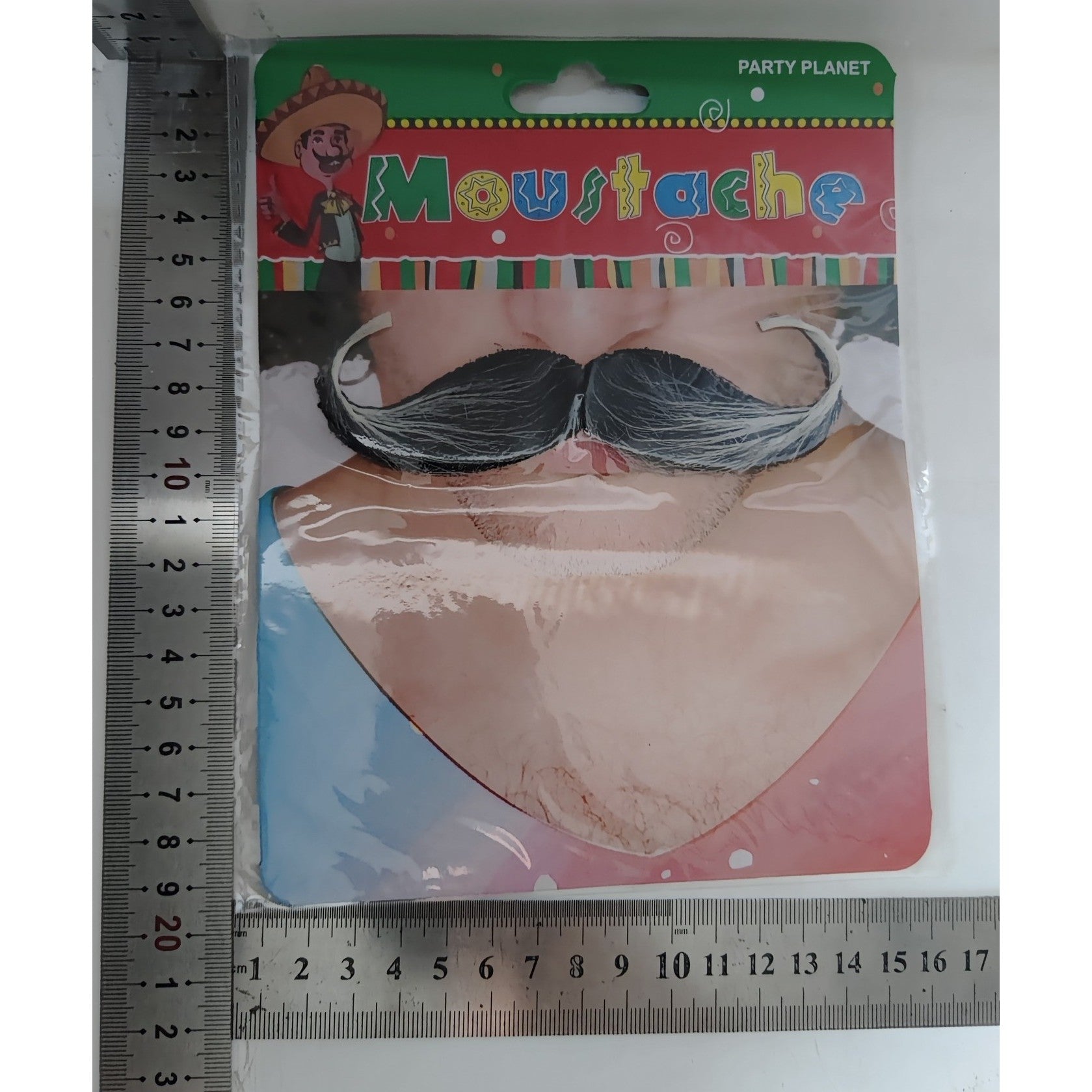 Mustata Falsa pentru Deghizari, Flippy, Petreceri Tematice, din Panza, Autoadeziv, 13 x 4 cm, Model Grizonat 1,