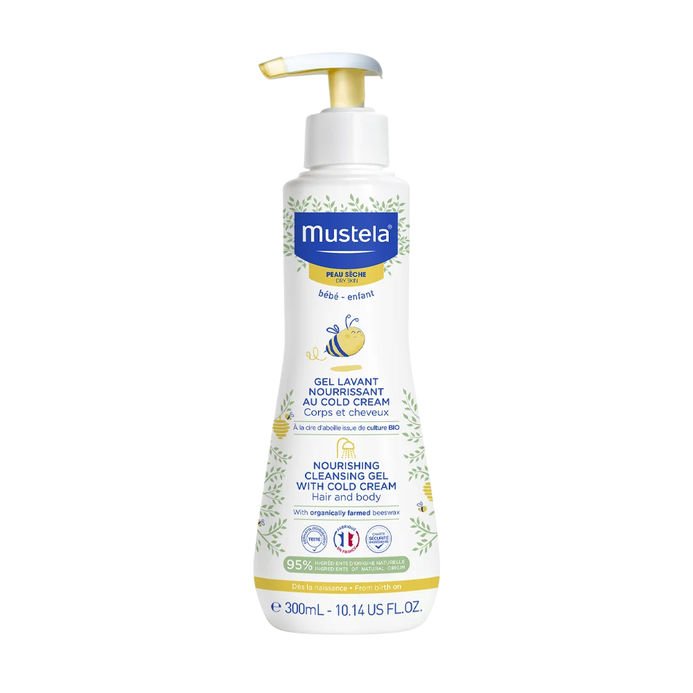 Mustela, Cold Cream, Natural Beeswax, Curățare blândă, Gel de curățare, 300 ml