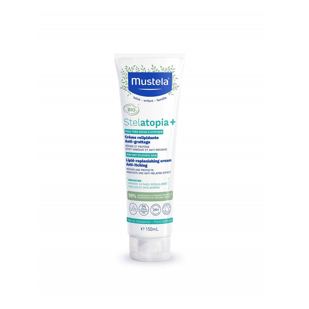 Mustela, Stelatopia+, Floarea-soarelui, Lipid Replenishing, Smântână, 150 ml