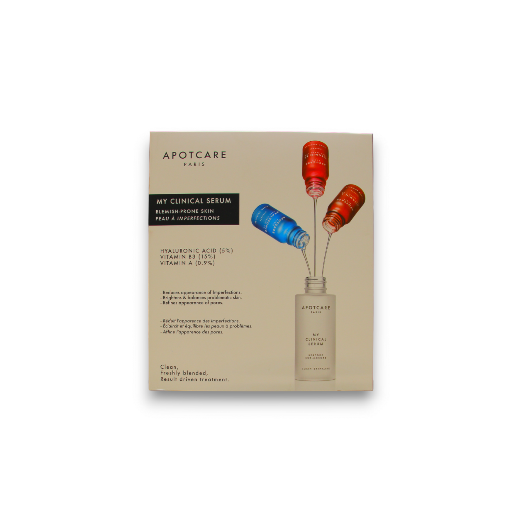 My Clinical Serum Set Apotcare: Vitamin B3, Vitamin B3, Anti-Redness, Serum, For Face, 10 ml + Vitamin A, Retinoid, Anti-Wrinkle, Serum, For Face, 10 ml + Hyaluronic, Hyaluronic Acid, Anti-Ageing, Day & Night, Serum, For Face, 10 ml - Olmarkt