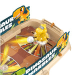 Joc de Masa Interactiv Dino Marbles pentru Copii, Flippy, 4 Mingi, Tabela Scor, 40.7x27x14 cm, Maro