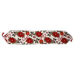 Napron Decorativ pentru Masa, Flippy, Model Flori, Tematica Craciun, 35 x 180 cm, Rosu