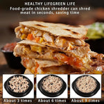 Tocator Manual pentru Carne, Flippy, cu Capac Transparent, Tocator de Pui Antiderapant, Manere Ergonomice, 25 x 25 x