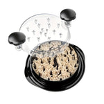 Tocator Manual pentru Carne, Flippy, cu Capac Transparent, Tocator de Pui Antiderapant, Manere Ergonomice, 25 x 25 x