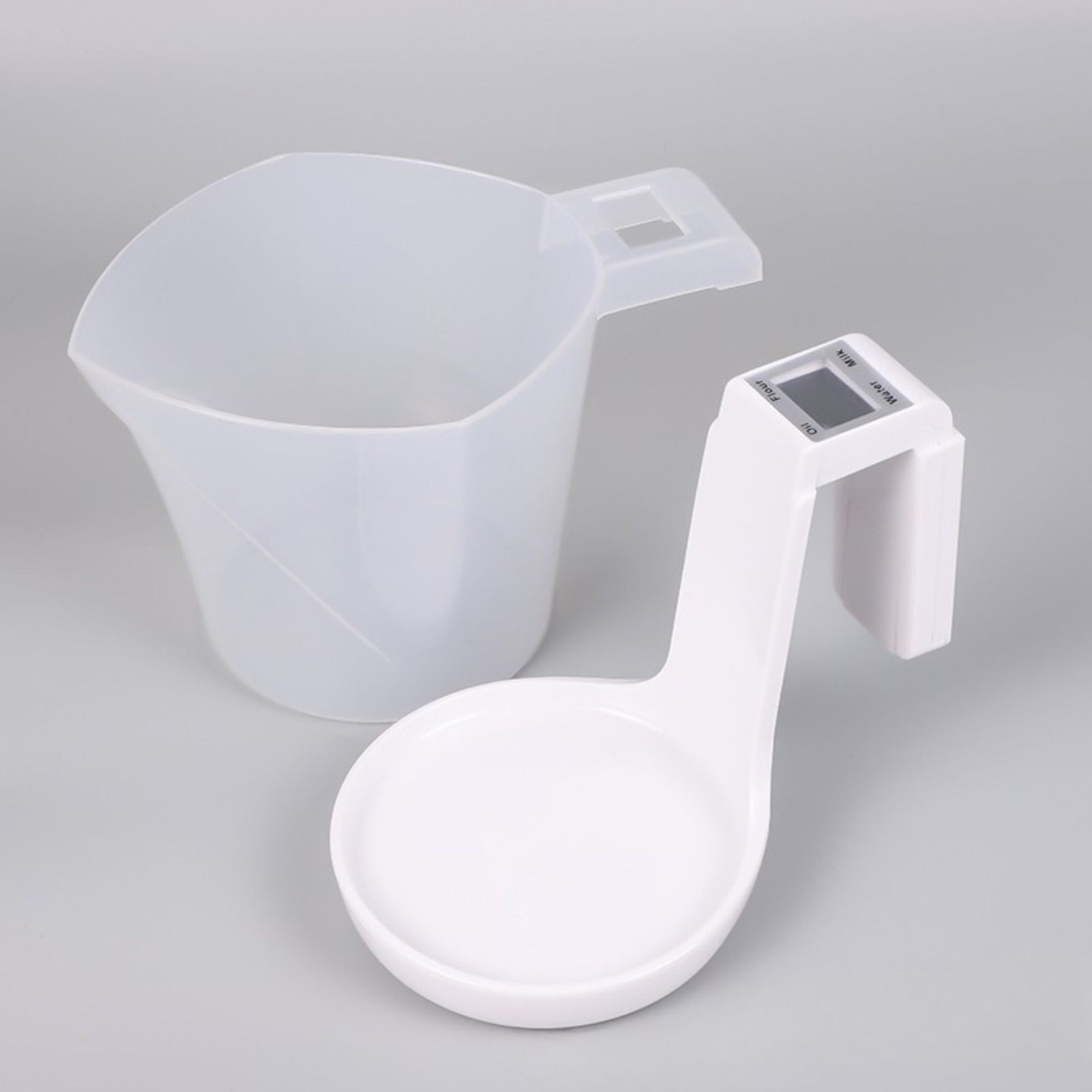 Cantar de Bucatarie 2 in 1, Flippy, Model Electronic, Tip Cana Gradata cu Masurare, pentru Lichide si Solide, Display
