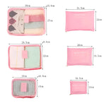 Set 6 Genți de Calatorie, Flippy, pentru Depozitare, Impermeabile, Organizator, Multifuncționale, Design cu Plasa,