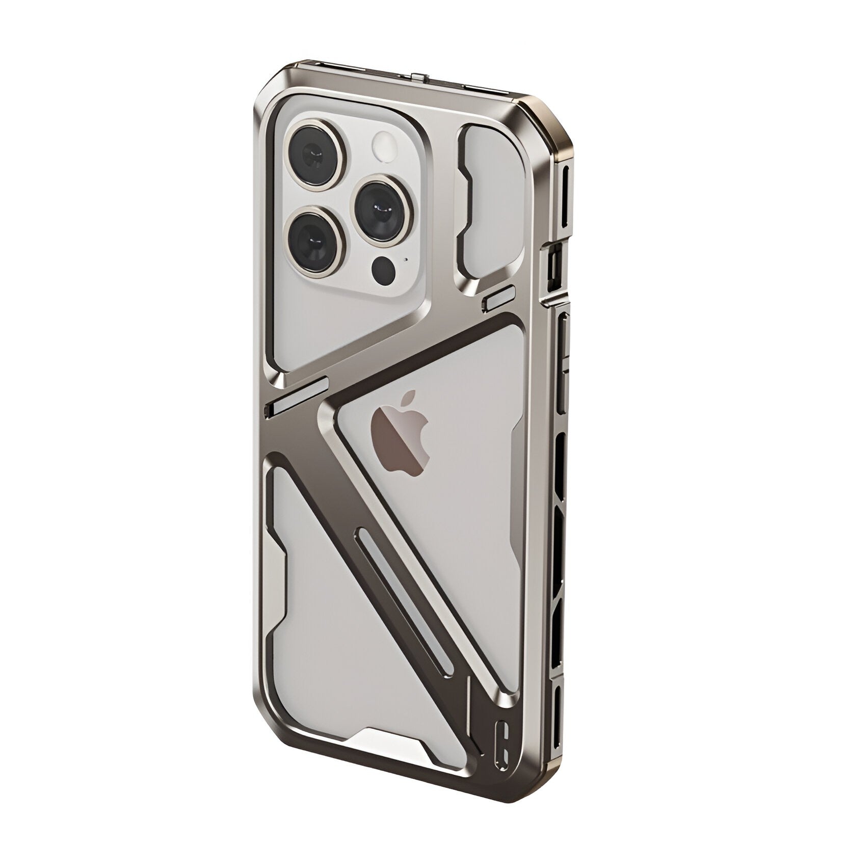 Husa de Protectie Armor Metal Compatibila cu iPhone 15 Pro, Flippy, Antizgariere, Antisoc, Protectie Supraincalzire,