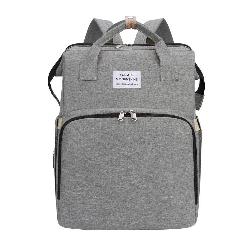 Rucsac Multifunctional pentru Mamici, Flippy, cu Patut Pliabil si Baza de Schimbat, Rezistent la Apa, Capacitate Mare,
