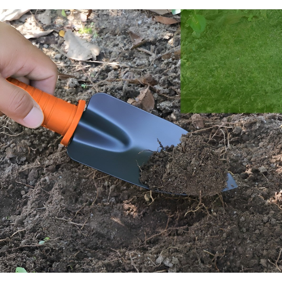 Set 12 Unelte de Gradina, Flippy, pentru Plantare Prelucrare Sol si Ingrijire Plante, Manere Portocalii, Material PVC
