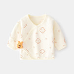 Pijama Bluza pentru Nou-nascuti, Flippy, din Bumbac, stil de Primavara - Toamna, Topic pentru Bebelusi, Print Ursulet,