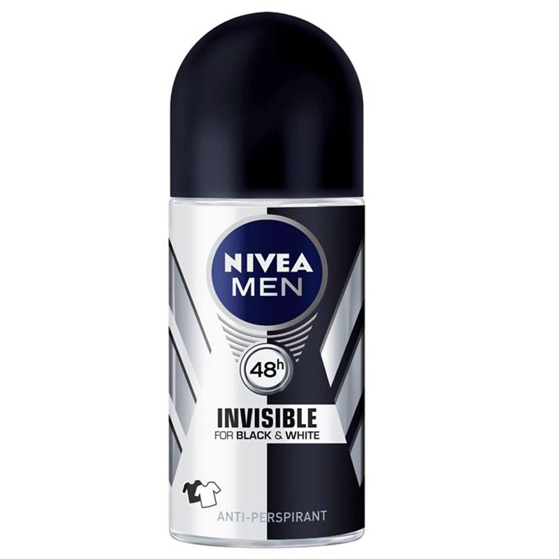 Antiperspirant Roll On, NIVEA, Black White Invisible Original, 50 ml