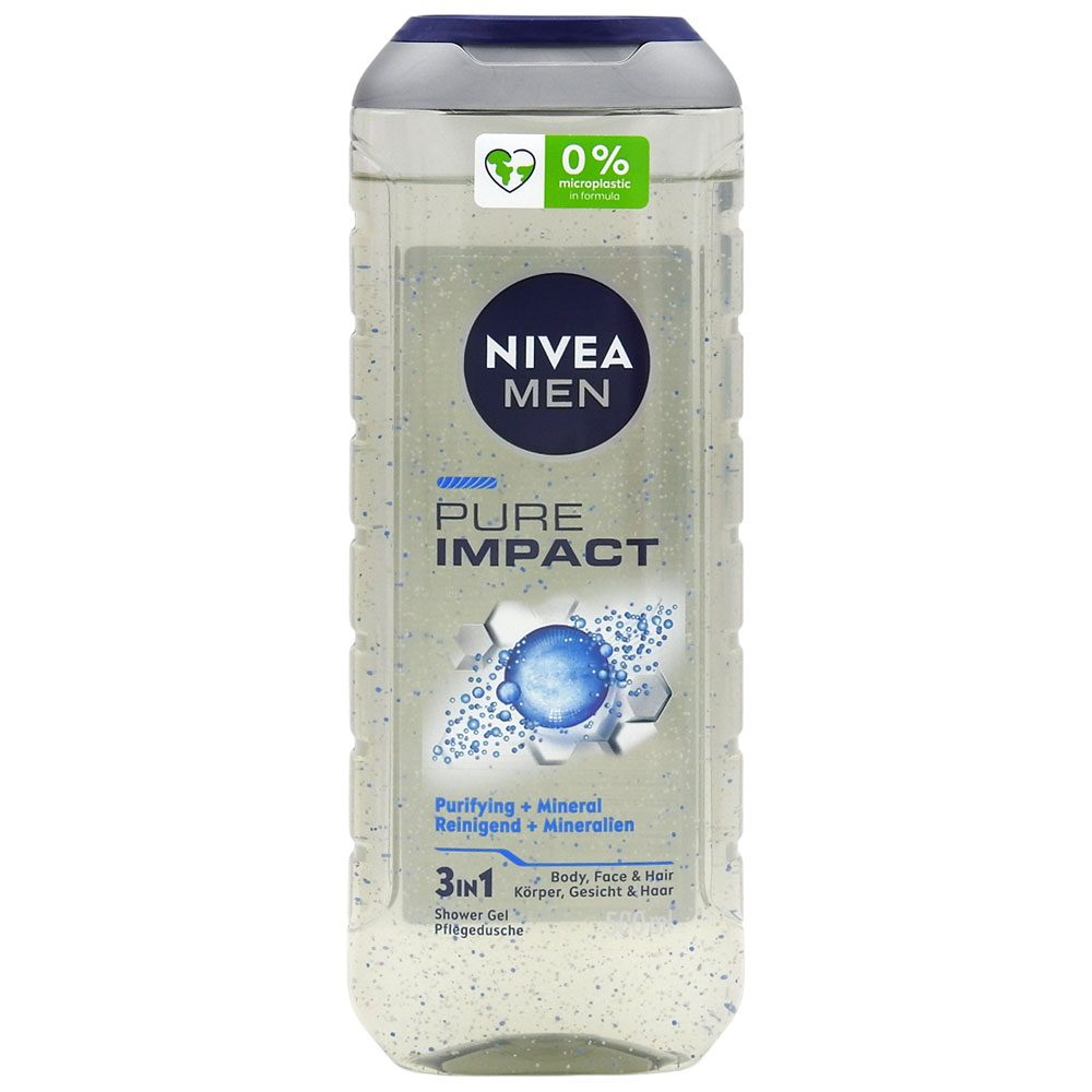 Gel de Dus, NIVEA, Pure Impact, 500 ml
