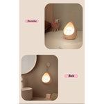 Lampa de veghe portabila cu 2 moduri de functionare Flippy, silicon non-toxic, reincarcabila USB, senzor miscare, alb,