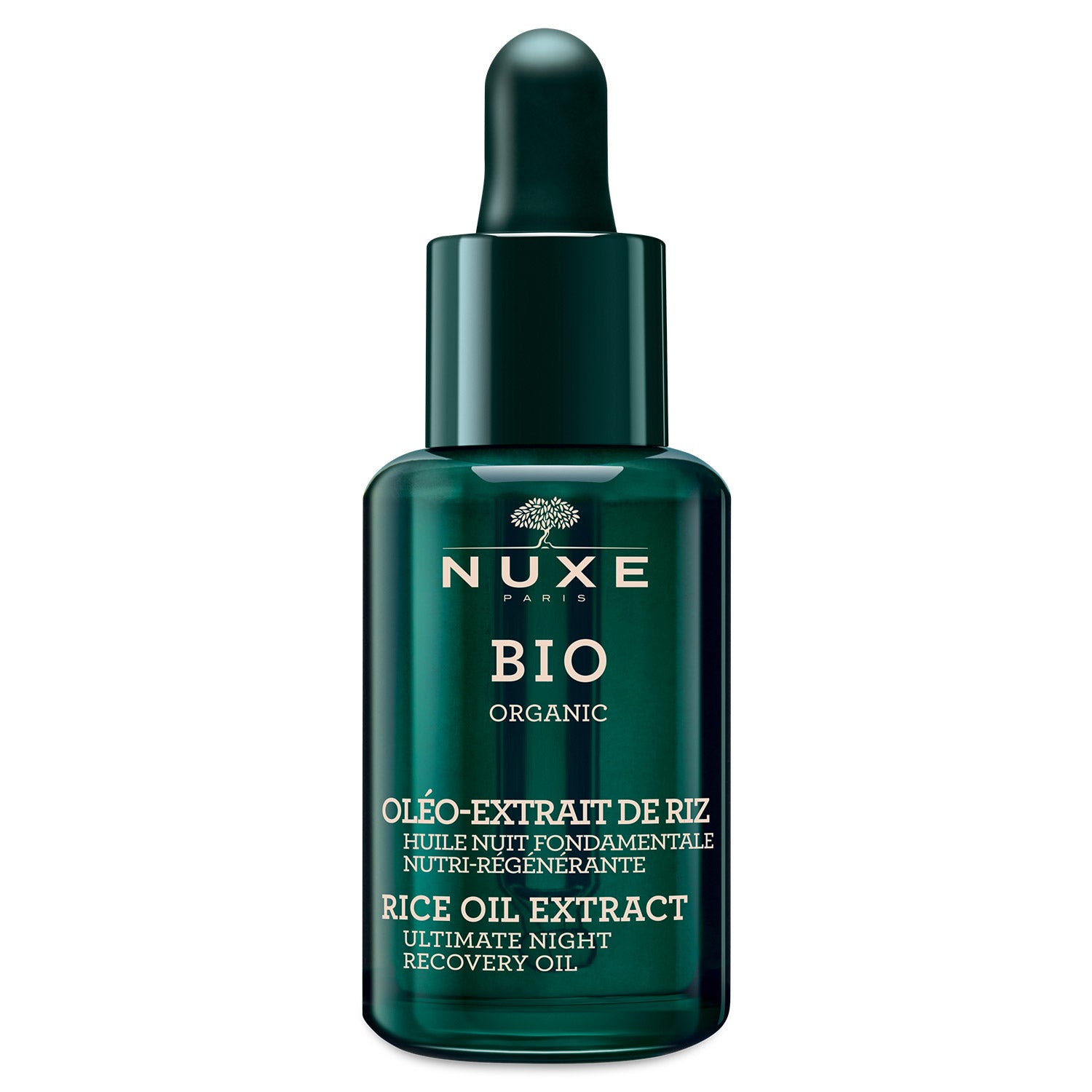 Nuxe, Bio Organic, Extract de orez, Recuperare, Noapte, Ulei, Pentru față, 30 ml