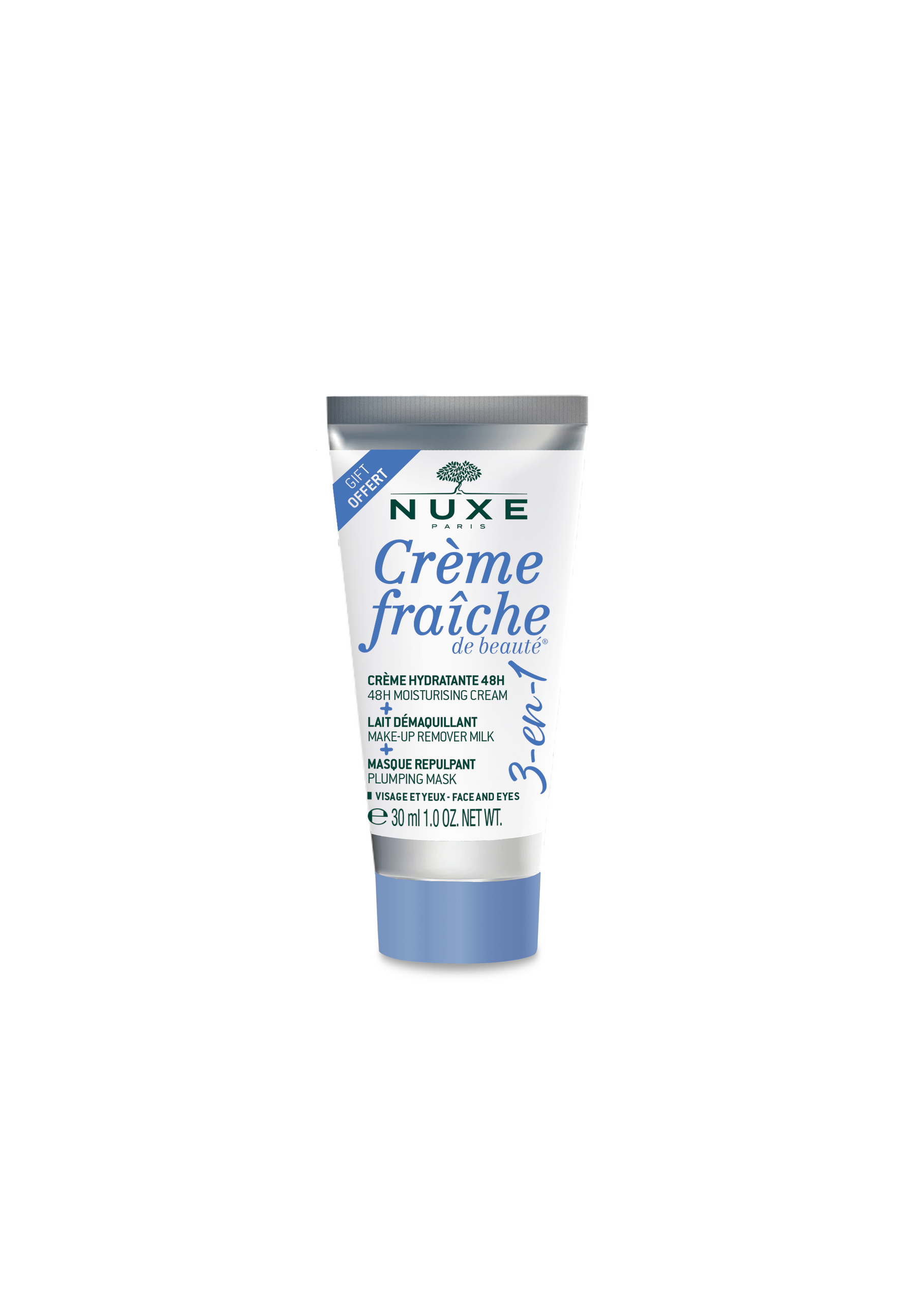 Nuxe, Creme Fraiche de Beaute, Hidratant, Cremă, lapte demachiant & mască de volum 3-în-1, 30 ml - Olmarkt