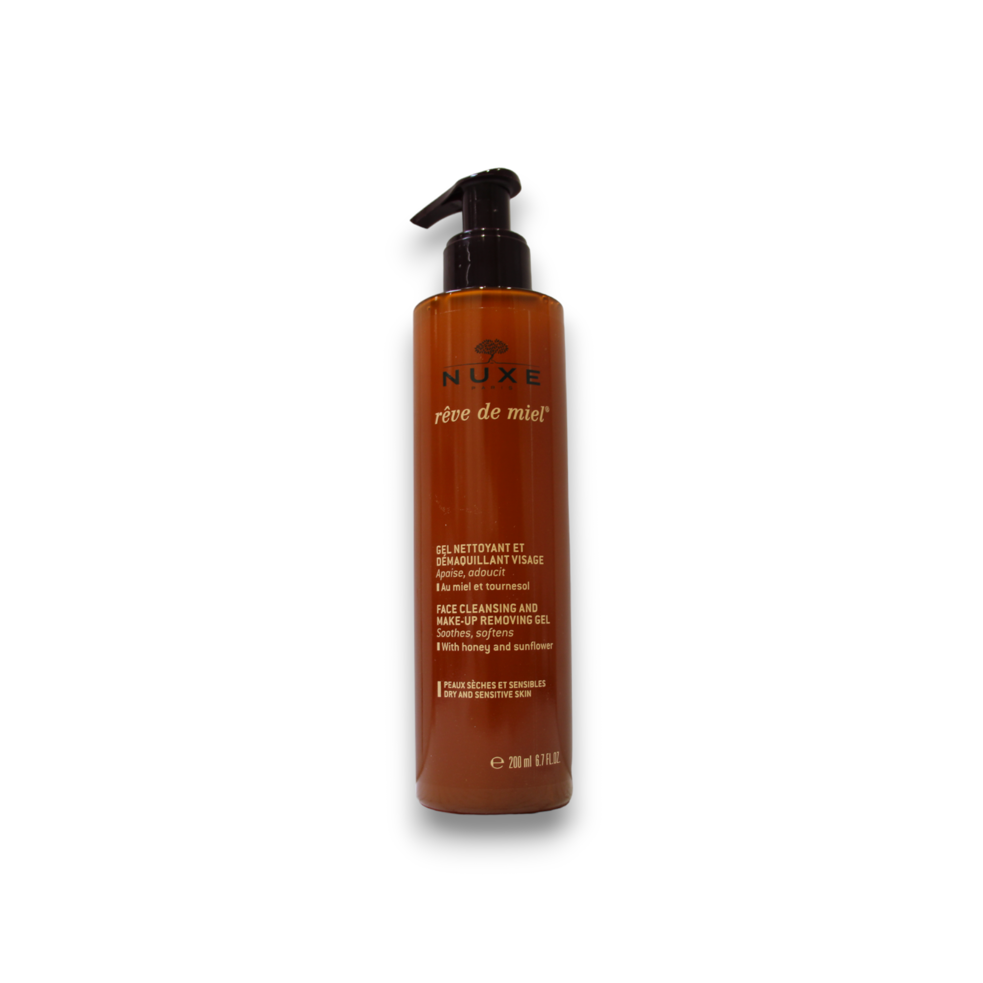 Nuxe, Reve de Miel, Gel de curățare și demachiant 2-în-1, 200 ml