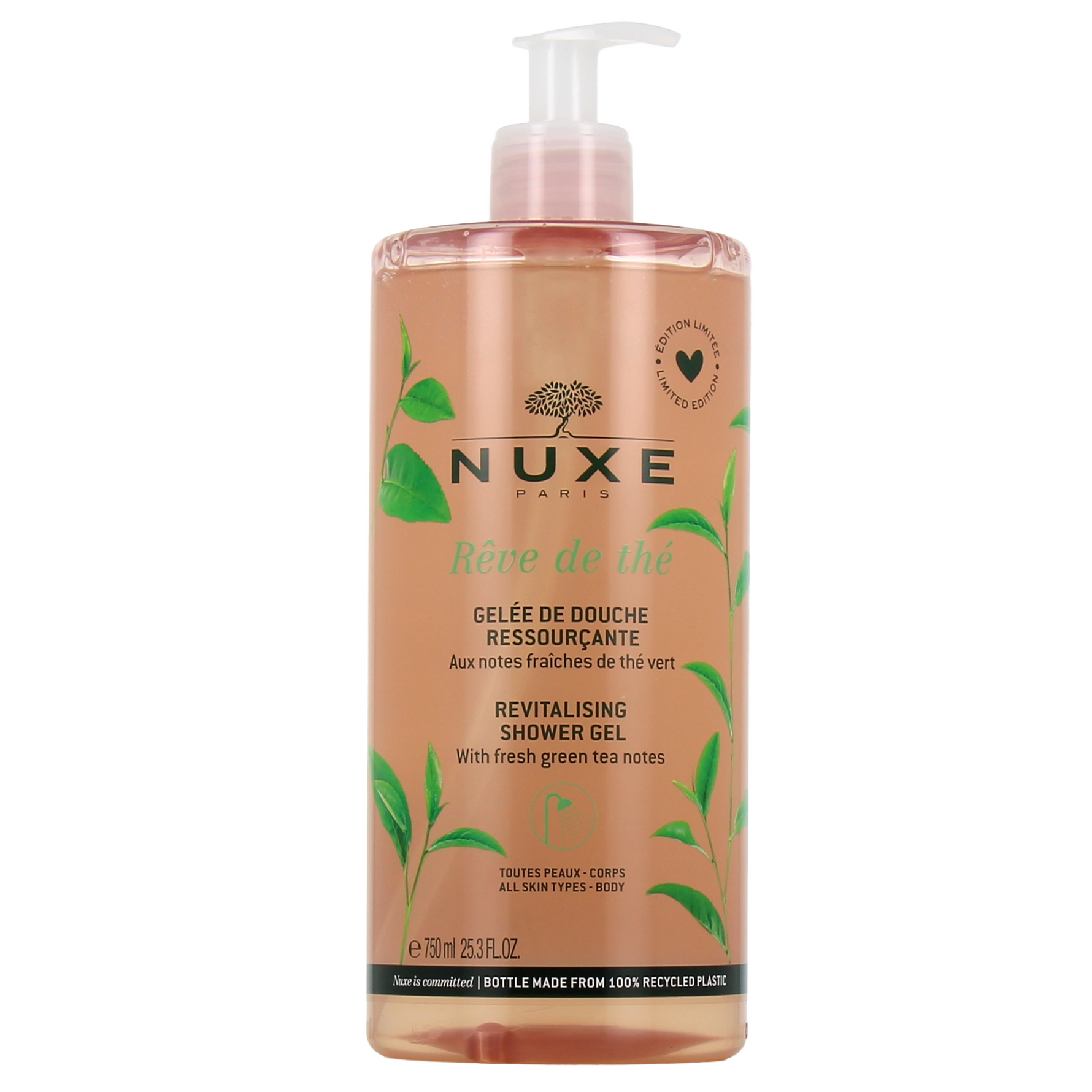 Nuxe, Reve de The, Revitalizare, Gel de duș, Pentru toate tipurile de piele, 750 ml - Olmarkt