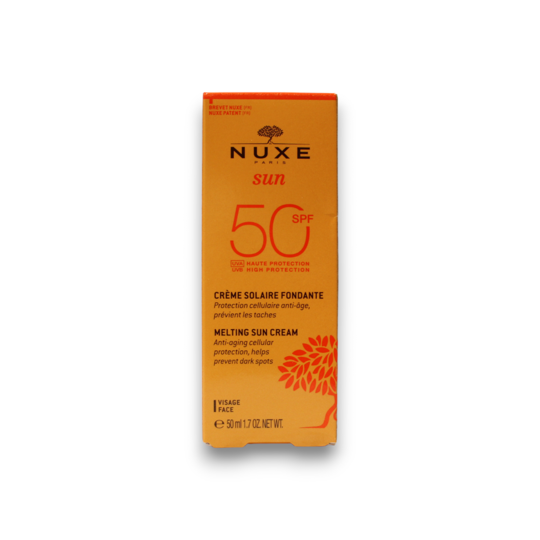 Nuxe, Sun, Protecție UV, Cremă de soare, Pentru față, SPF 50, 50 ml