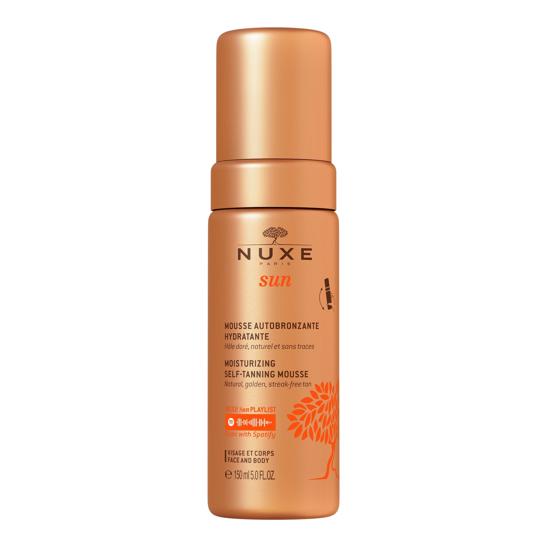 Nuxe, Sun, Hidratant, Spumă autobronzantă, Pentru față și corp, 150 ml - Olmarkt
